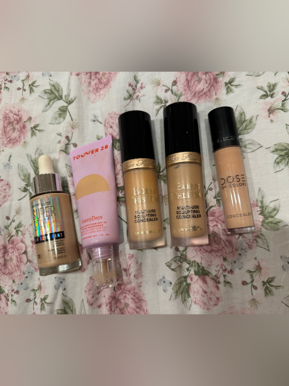 Makeup Complexion Bundle, Too Faced, Maybelline, Tower 28, Dose of Colors
